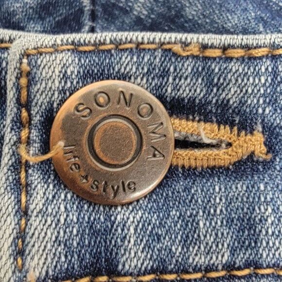 Sonoma Life+Style Petite Capri Jeans 4P Blue Denim 70% Cotton 28x20 - Picture 7 of 9